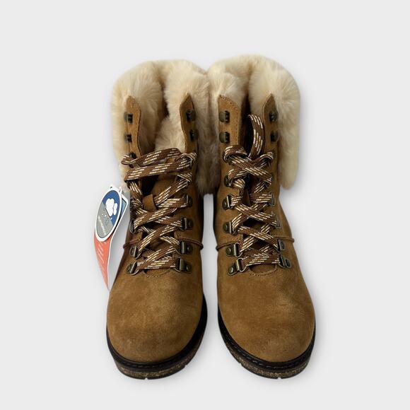 Aetrex Brooklyn Faux Fur Leather Lace-Up Boot Size 7 NWT - Picture 8 of 10